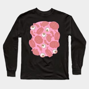 Halloween Body Part Organs, Doodle Mash Up Long Sleeve T-Shirt